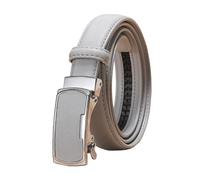 NEFLUM Ceinture en cuir pour femmes, 2.3cm, décontractée, réglable, boucle automatique, ceinture décorative décontractée, Gris, 105cm
