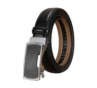 NEFLUM Ceinture en cuir pour femmes, 2.3cm, décontractée, réglable, boucle automatique, ceinture décorative décontractée, Noir, 105cm