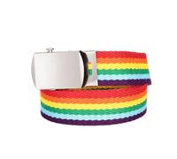 NEFLUM Ceinture en toile tissée à rayures arc-en-ciel, ceinture de décoration pour jeans d'extérieur décontractée pour hommes/femmes, Arc-en-ciel, 105x3cm