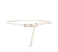 NEFLUM Ceinture fine en cuir Pu pour femmes, jupe, slim, robe, jean, décorative, colorée, décontractée, Beige, 110x1cm