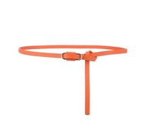 NEFLUM Ceinture fine en cuir Pu pour femmes, jupe, slim, robe, jean, décorative, colorée, décontractée, Orange, 110x1cm