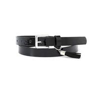 NEFLUM Ceinture fine en cuir verni Pu pour femmes, ceinture décorative colorée, jean décontractée, accessoires vestimentaires pour femmes, Noir, 105x1.8cm