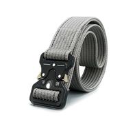 NEFLUM Ceinture tactique militaire hommes Nylon tricoté ceinture décontractée 3.8cm largeur ceinture de sport de plein air ceinture décorative décontractée, Gris, 110x3.8cm