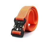 NEFLUM Ceinture tactique militaire hommes Nylon tricoté ceinture décontractée 3.8cm largeur ceinture de sport de plein air ceinture décorative décontractée, Orange, 110x3.8cm