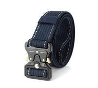 NEFLUM Ceinture tactique militaire hommes Nylon tricoté ceinture décontractée 3.8cm largeur ceinture de sport de plein air ceinture décorative décontractée, Bleu foncé, 110x3.8cm