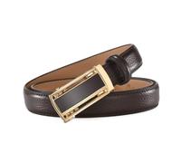 NEFLUM Ceintures en cuir femmes boucle automatique ceinture 2.4cm largeur pour femmes jean décontracté ceinture décorative, Brun, 120cm