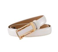 NEFLUM Ceintures en cuir femmes boucle automatique ceinture 2.4cm largeur pour femmes jean décontracté ceinture décorative, Blanc, 110cm