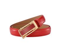 NEFLUM Ceintures en cuir femmes boucle automatique ceinture 2.4cm largeur pour femmes jean décontracté ceinture décorative, Rouge, 85cm