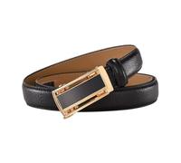 NEFLUM Ceintures en cuir femmes boucle automatique ceinture 2.4cm largeur pour femmes jean décontracté ceinture décorative, Noir, 100cm