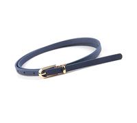 NEFLUM Ceintures en cuir pour femmes, couleur fine, fine, réglable, pour robe, décorative, accessoires pour vêtements, Bleu marine, 108x1cm