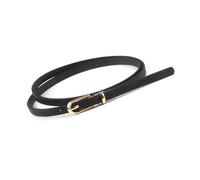NEFLUM Ceintures en cuir pour femmes, couleur fine, fine, réglable, pour robe, décorative, accessoires pour vêtements, Noir, 108x1cm