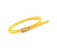 NEFLUM Ceintures en cuir pour femmes, couleur fine, fine, réglable, pour robe, décorative, accessoires pour vêtements, Jaune, 108x1cm