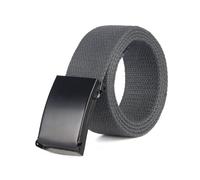 NEFLUM Ceintures en toile de Nylon pour hommes et femmes, ceinture de Jeans décontractée, boucle automatique, ceinture tactique de 3.5cm de largeur, Gris, 110x3.5cm