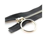 NEFLUM Fermeture à glissière en métal 5#60-150cm, extrémité Ouverte, Verrouillage Automatique, Fermeture éclair décorative pour vêtements, Accessoires de Couture, Noir, 150cm