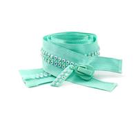 NEFLUM Fermeture éclair en résine surdimensionnée, 60cm, 10#, strass décoratifs, manteau à fermeture éclair, accessoires de couture, Vert, 60cm