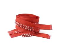 NEFLUM Fermeture éclair en résine surdimensionnée, 60cm, 10#, strass décoratifs, manteau à fermeture éclair, accessoires de couture, Rouge, 60cm