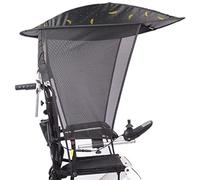 NEFSO Auvent réglable pour Parapluie pour Fauteuil Roulant, Housses de Pluie, Protection UV pour Fauteuil Roulant pour la Plupart des Accessoires de fauteuils roulants (Style été Noir)