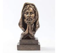NEFSO Jésus Buste Statue Résine Sculpture Religieuse Maison Sainte Figurine Décoration Statuette Chrétien Catholique Cadeau Maison Moderne Salon Bureau Décor Ornement De Bureau,4 (2)