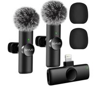 Nefuo Micro Cravate sans Fil pour iPhone/iPad, Plug & Play Mini Professionelles Wireless Lavalier Microphone pour Diffusion en Direct, Interviews, Youtube, TikTok, Vlog (Lightning/sans App)