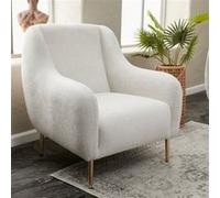 NEGAN - Fauteuil blanc - pieds dorés CONCEPT USINE Blanc G