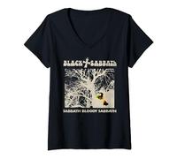 Négatif vintage officiel Black Sabbath SBS T-Shirt avec Col en V