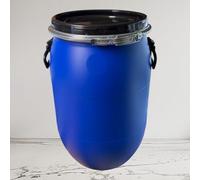 NEGOMIX - FUT Bidon 30 litres Bleu à Ouverture Totale Couvercle Amovible Neuf Alimentaire