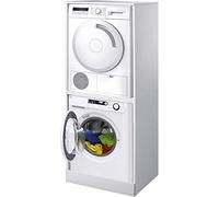 Negrari 6008ALKR Meuble colonne porte laveuse-sécheuse, blanc, standard