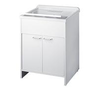 Negrari 9002 K Meuble avec Lavabo en PVC, Blanc, 50 x 60 x 85 cm