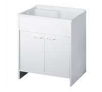 Negrari 9010KAM Lavoir en résine 80 x 50, Plastique Polypropylène (PP), Blanc, 80x50 cm