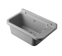 Negrari AM2051BG Évier Mural Gris Ciment résine pour extérieur 60 x 34 cm H 21, 60x34x21 cm