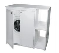 Negrari AM5012PRO Meuble pour Machine à Laver en résine pour extérieur, ABS, Blanc, Moyen, PVC