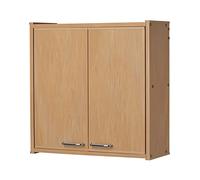 Negrari Armoire Murale en PVC F760PFAM en résine PVC, résistant à l'humidité, Livré en kit de Montage, intérieur/extérieur, 59 x 21 x 59 cm, frêne