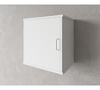 Negrari Meuble Mural en résine PVC, résistant à l'humidité, étagère de Table intérieure, Convient pour l'intérieur et l'extérieur, L45 x P34 x H52 cm, Blanc.