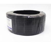 nègre - 1m - Noyau du câble audio 2 de câble en vrac d'od 6mm avec le conducteur de bouclier de maille de cuivre utilisant le cuivre libre de l'oxygène 99.99% de la grande pureté OFC 1 mètre