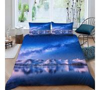 Neige Blanche Housse De Couette X Imprim¿¿ D Voie Lact¿¿E D'hiver Parure De Lit Personnes Ado Fille Enfants Microfibre Literie Pi¿¿Ces Avec Ferm