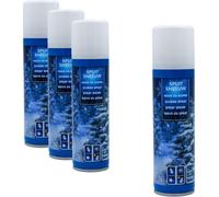 Neige de Noël en spray 111 ml - Set de 4 - Neige artificielle à vaporiser - Neige décorative Peinture neige en spray Neige pour fenêtres Neige Décoration sapin de Noël