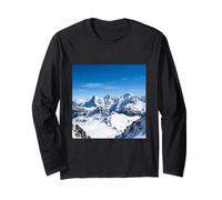 Neige Montagne Peaks Alpine Ridge Paysage Photographie Manche Longue