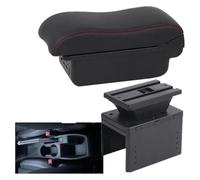 NEIGHBOBHOOD Console Centrale Consoles pour R&enault pour Clio 5 Accoudoir De Voiture Boîte Accoudoir Intérieur Boîte De Rangement Centrale(B Red Line 3usb)