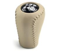 NEIGHBOBHOOD Pommeau Vitess Tête pour T&oyota pour HILUX pour REVO 2015-2020 Pommeau Levier Vitesse Manuel Cuir Chromé Pommeau Levier Vitesse Boîte Vitesses Handball(Beige 1)