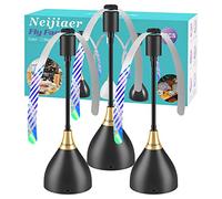 Neijiaer Anti Mouche Ventilateur de Table, Anti Moucherons Plié et Suspendu, Ventilateur Anti Moustique Exterieur Efficaces Alimenté par USB ou Batterie pour Cuisine,BBQ,Fêtes (Noir,3PCS)