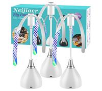 Neijiaer Anti Mouche Ventilateur de Table, Anti Moucherons Plié et Suspendu, Ventilateur Anti Moustique Exterieur Efficaces Alimenté par USB ou Batterie pour Cuisine, BBQ, Fêtes (Blanc,3PCS)