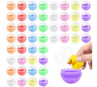 Neikafan 100 Pièces Mini Boule 2.8cm Transparente à Remplir Boule de Noel Transparente,Sphere Plastique,Boules en Plastique A Remplir pour Distributeur de Bonbons Gumball Machines(Couleur aléatoire)