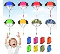 Neikafan 16 Pièces Parachutes Glider Modèles de Parachutes pour Expériences de Physique sur la Résistance de l'Air - Activités Commerciales Extérieures pour Adultes(8 Couleurs)