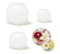 Neikafan 3 Piezas Moldes para Resina Esfera 8/10/12 cm Moldes de Silicona para Esferas Grandes Molde Resina Epoxi Esfera 3D para Manualidades, Fabricación de Joyas, Decoración del Hogar