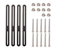 Neikafan 4 Pièces Support Boite Aux Lettres 280X24mm Fixation Boite Aux Lettres Exterieur Kit Connecteur Plat en Acier Inoxydable pour Fixation de Boîte Aux Lettres sur Portails Ou Clôtures