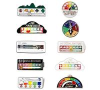 Neikafan Pins Indicateur Batterie Sociale Humeur Broche 10 Pièces Badge Ma Batterie Sociale Broche Humeur du 7 Jour Pins Insigne D'anxiété Humeur Exprimant L'Épingleémail Pins Social Énergie