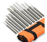 NEIKO 02623A Lot de 12 burins à froid et poinçons en acier Cr-V pour enlever les goupilles et les bagues d'objets en acier coupés ou fendus
