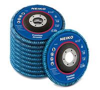 Neiko 11142A Lot de 10 disques en zircon de qualité supérieure 4,5" x 7/8", 40 grains, type Bevel #29