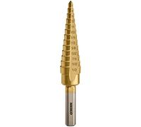 NEIKO Foret étagé en titane 10182A - Foret étagé en alliage d'acier rapide pour bois et métal - 13 tailles de pas de 1/8" à 1/2"