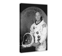 Neil Armstrong - Poster sur toile avec image astronomique pour chambre à coucher, sport, bureau, chambre, cadeau, 30 x 45 cm